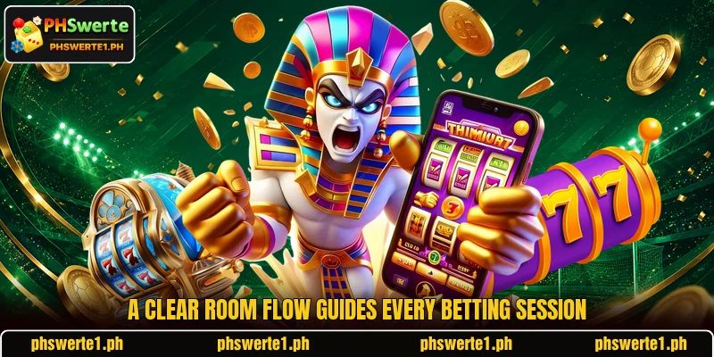 A clear room flow guides every betting session A clear room flow guides every betting session