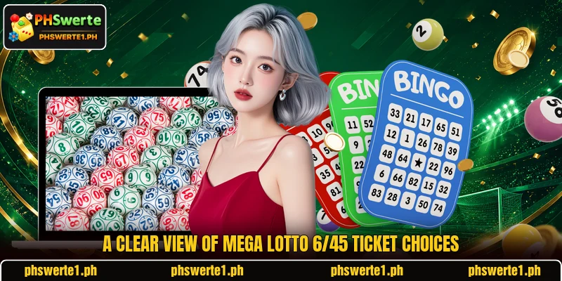A clear view of Mega Lotto 6/45 ticket choices A clear view of Mega Lotto 6/45 ticket choices