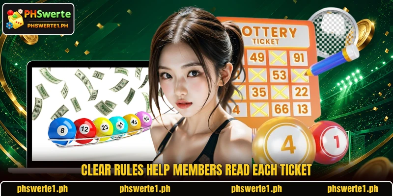 Clear rules help members read each ticket