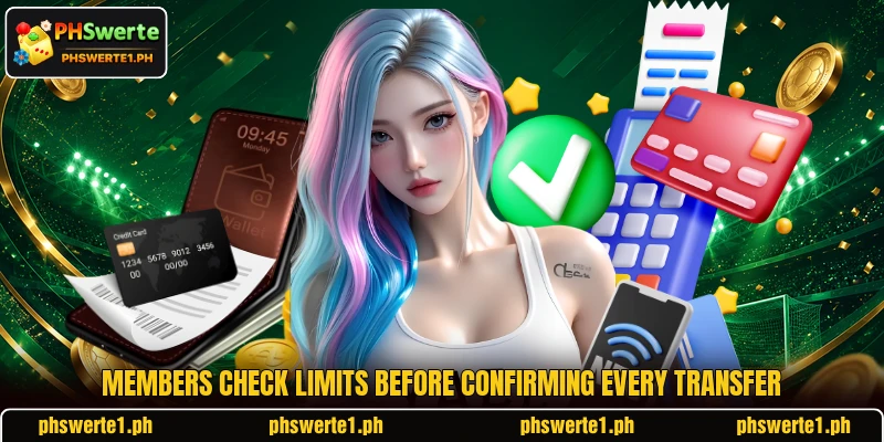 Members check limits before confirming every transfer
