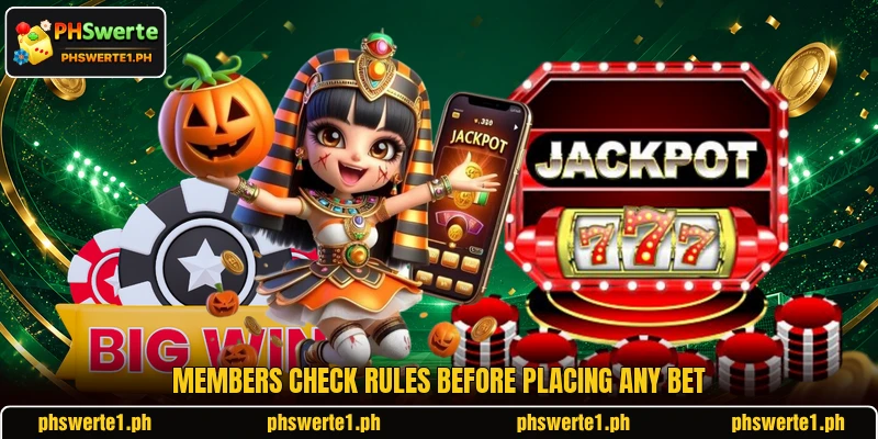 Members check rules before placing any bet Members check rules before placing any bet
