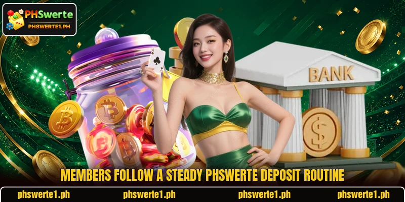 Members follow a steady PHSwerte deposit routine