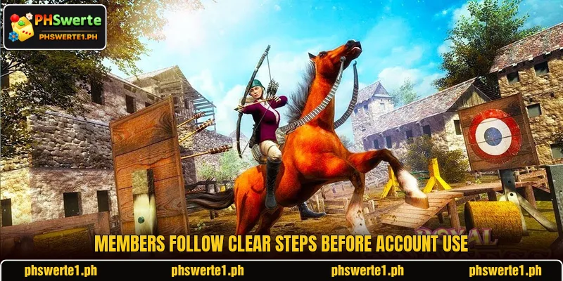 Members follow clear steps before account use