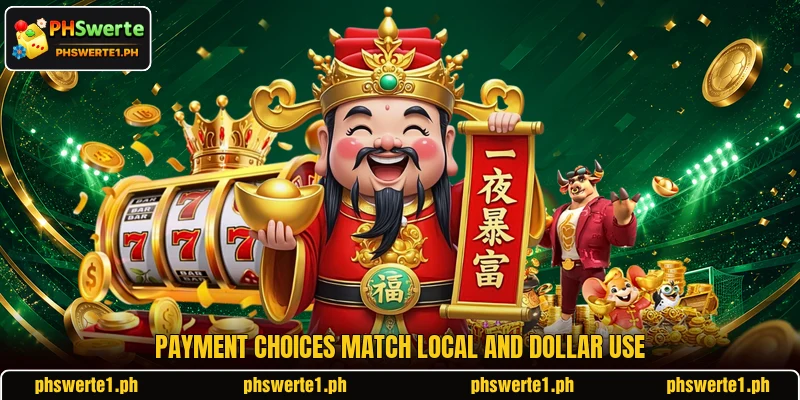 Payment choices match local and dollar use Payment choices match local and dollar use