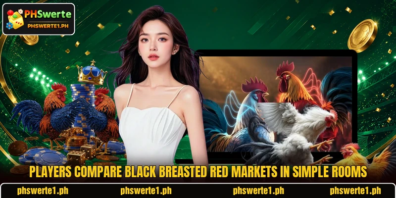 Players compare Black Breasted Red markets in simple rooms